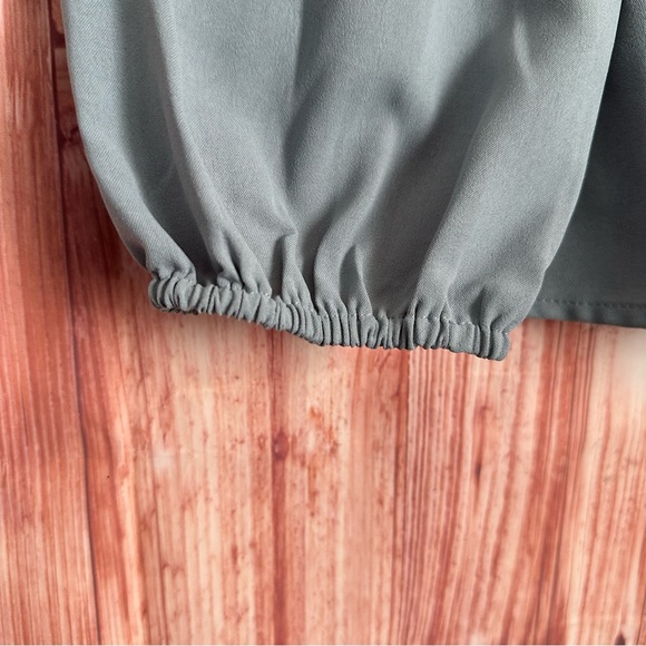 Grace Karin Blue Lace Ruffle Crewneck Blouse Size L - Picture 6 of 12